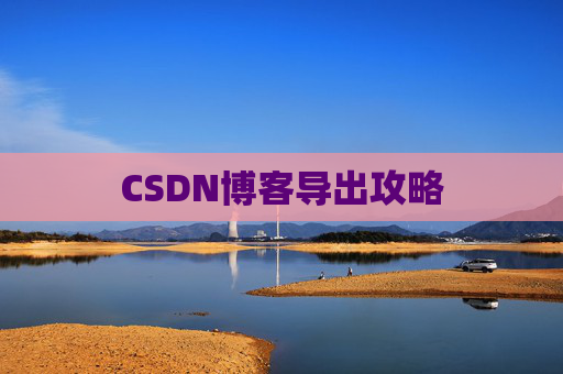 CSDN博客导出攻略